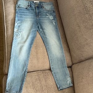 Loft Petite embellished skinny jeans